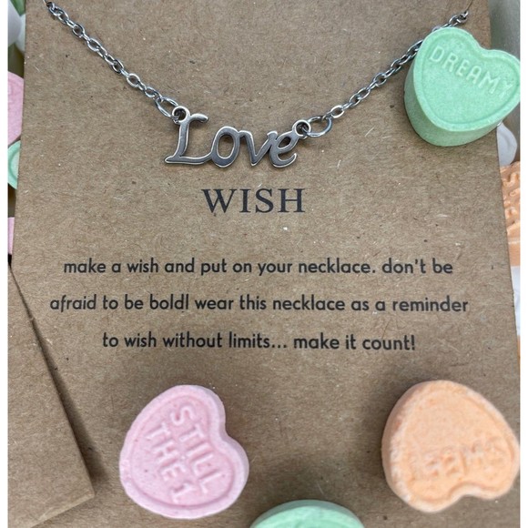 Stainless steel Love necklace with adjustable length - Picture 3 of 6